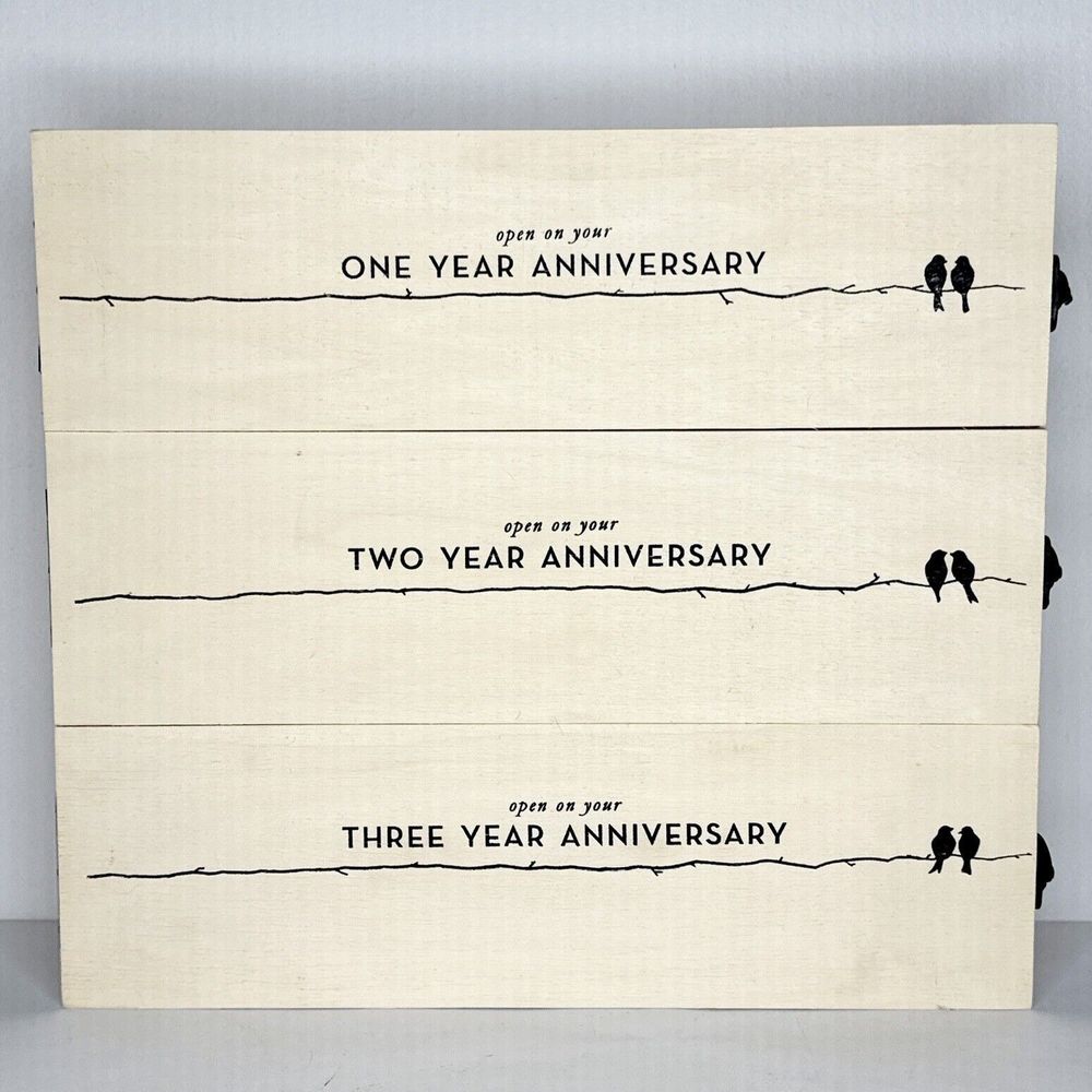 Anniversary Gift Wine Box For First 3 Years Of‎ Marriage Love Birds On A Wire